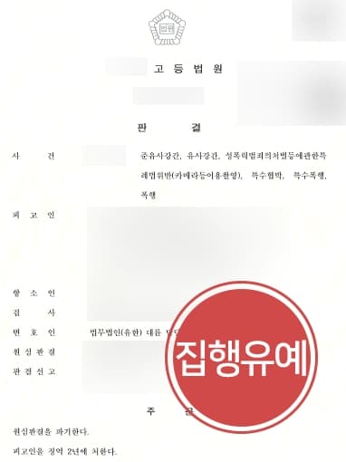 [유사강간죄 등 항소심 감형] 전관출신변호사, 다수 혐의 받는 피고인 항소 통해 실형 면해