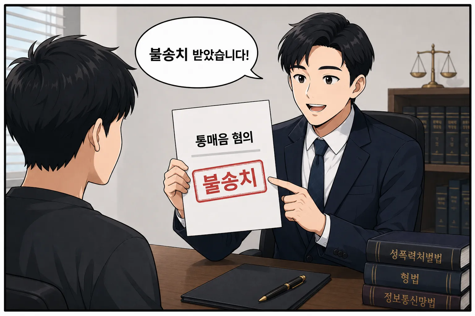 통신매체음란죄 혐의 의뢰인 성범죄변호사 조력으로 불송치